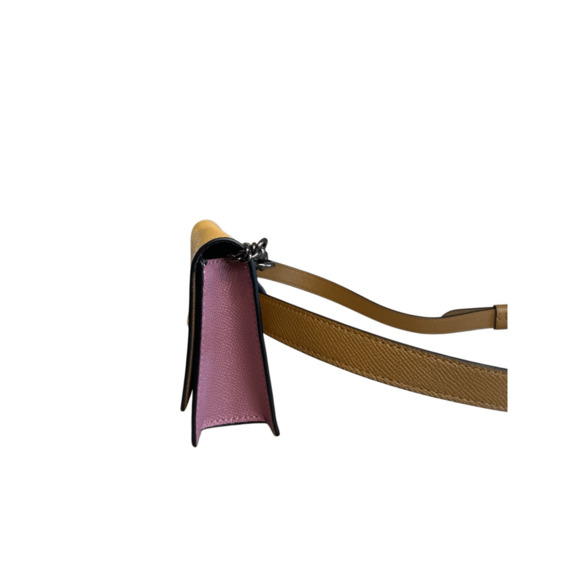 Coach Convertible Belt Bag Yellow Color block Leather Handbag - Picture 6 of 12